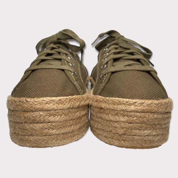 Steve Madden Hampton Olive Green Flatform Espadrille Sneakers 8B - Picture 8 of 16